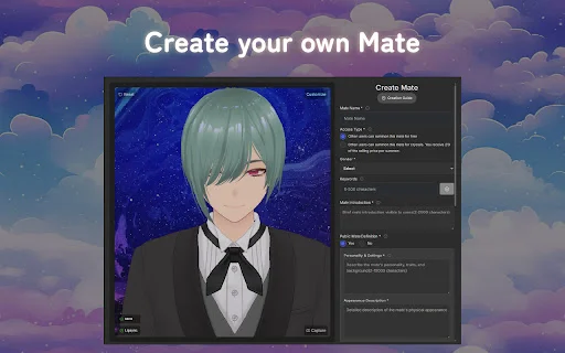 OshiKoi: AI Mate in Your Browser – Interactive 3D AI Companion - Screenshot 4