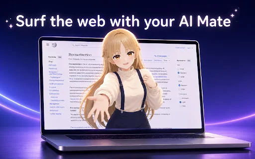 OshiKoi: AI Mate in Your Browser – Interactive 3D AI Companion - Screenshot 1