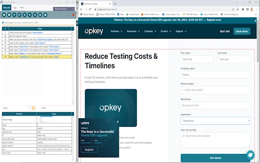 Download Opkey Browser Extension Terbaru – Otomasi Tes Gratis - Screenshot 4