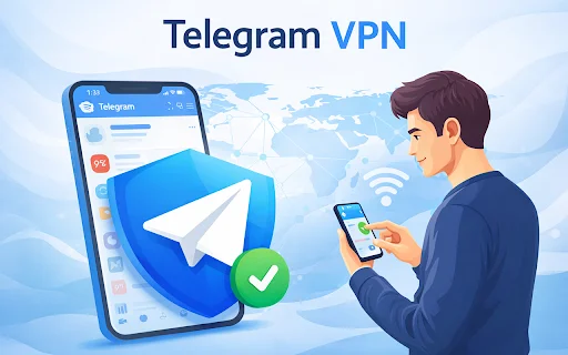 Telega VPN Terbaru – Akses Telegram Web Cepat & Aman - Screenshot 1