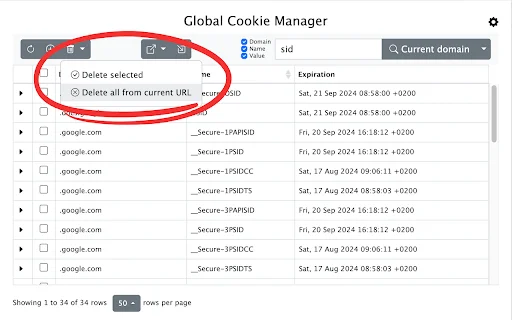 Download Global Cookie Manager Terbaru – Kelola Cookie Gratis - Screenshot 4