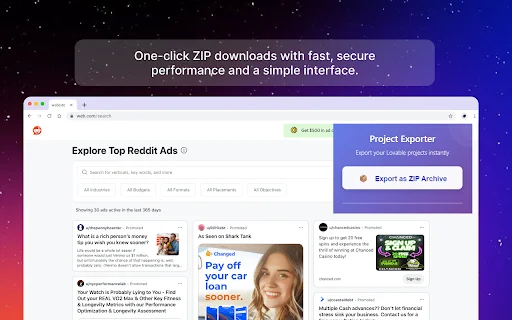Download Lovable.dev Project Downloader – Simpan Proyek ZIP - Screenshot 2