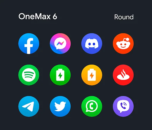 Download OneMax 6 Icon Pack Terbaru – Ikon Bulat Estetik Gratis - Screenshot 12