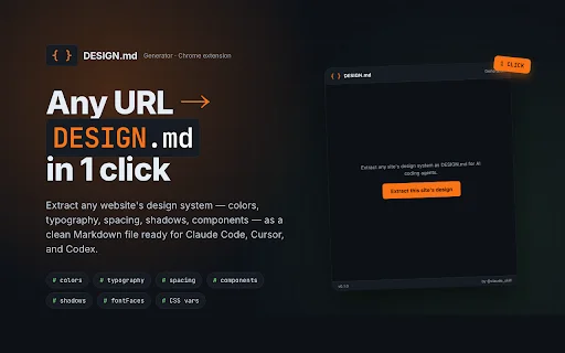 Download DESIGN.md Generator – Ekstrak Desain Web ke AI - Screenshot 1