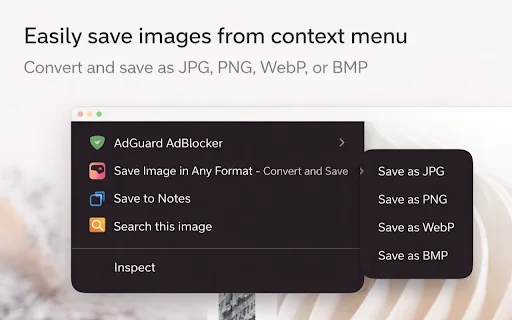Download Save Image as PNG, JPG, WebP – Konverter Gambar Cepat - Screenshot 1