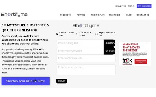 ShortifyMe: Pemendek URL & QR Code Generator Gratis Terbaik - Screenshot 1