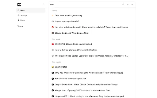 Download Keep: Simpan Bookmark & Artikel Jadi Markdown Terbaru - Screenshot 1