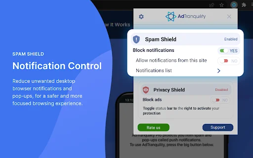 AdTranquility Adblocker & VPN: Blokir Iklan & Lindungi Privasi - Screenshot 2