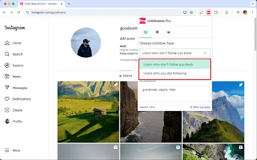 IG Unfollowers Pro – Kelola Unfollow Instagram Otomatis - Screenshot 2