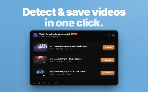 Download Video Downloader One-for-All – Simpan Video & Live Stream - Screenshot 1