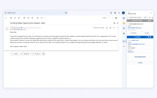 Download SAP Sales Cloud for Gmail – Kelola CRM Efisien - Screenshot 4