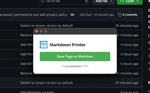 Download Markdown Printer Terbaru – Simpan Web ke Markdown Gratis - Screenshot 1