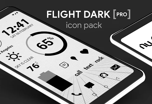 Download Flight Dark Pro – Icon Pack Terbaru – Ikon Minimalis - Screenshot 9