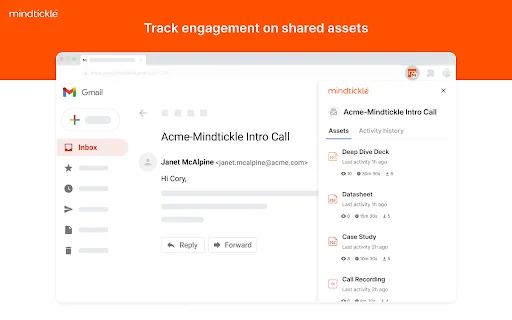 Mindtickle for Gmail: Bagikan Aset Penjualan dengan Cepat - Screenshot 4