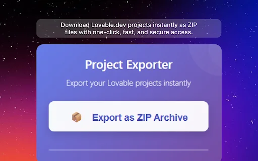 Download Lovable.dev Project Downloader – Simpan Proyek ZIP - Screenshot 3