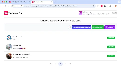IG Unfollowers Pro – Kelola Unfollow Instagram Otomatis - Screenshot 3