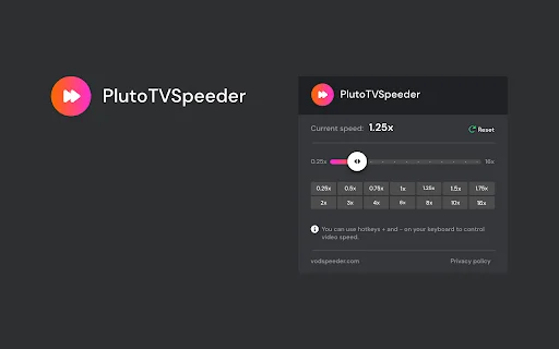 Download Speeder for Pluto TV Terbaru – Atur Kecepatan Video - Screenshot 1