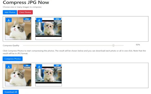 Compress JPEG Files in Chrome – Kompres Foto Online Gratis - Screenshot 1