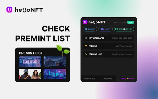 helloNFT Extension: Track Floor Prices & Mint Status Easily - Screenshot 4